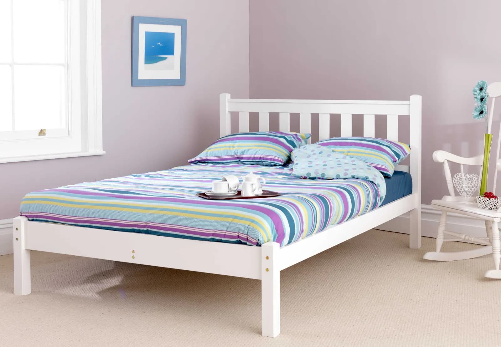 Shaker Bed White