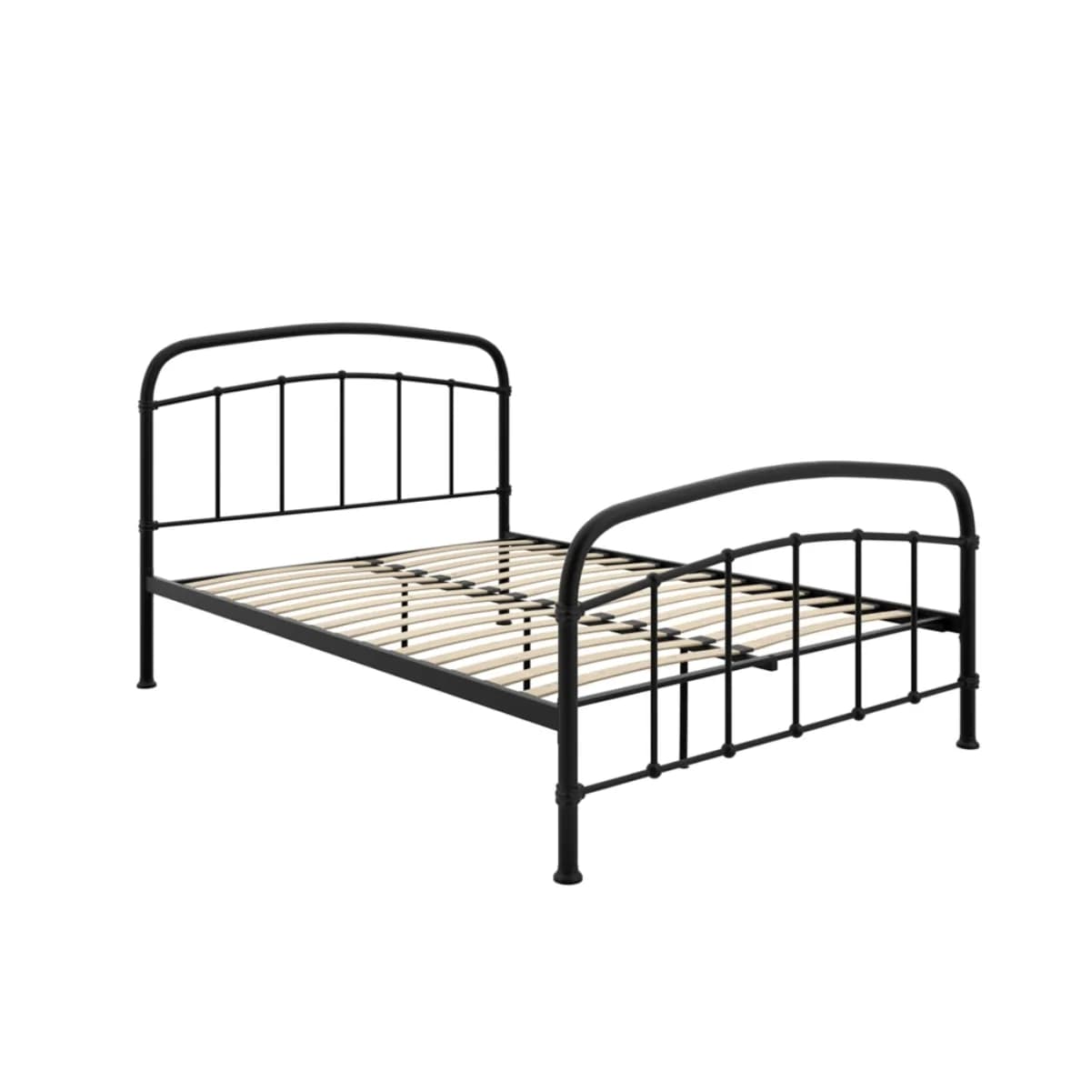 4'6 Halston Black Double Bed