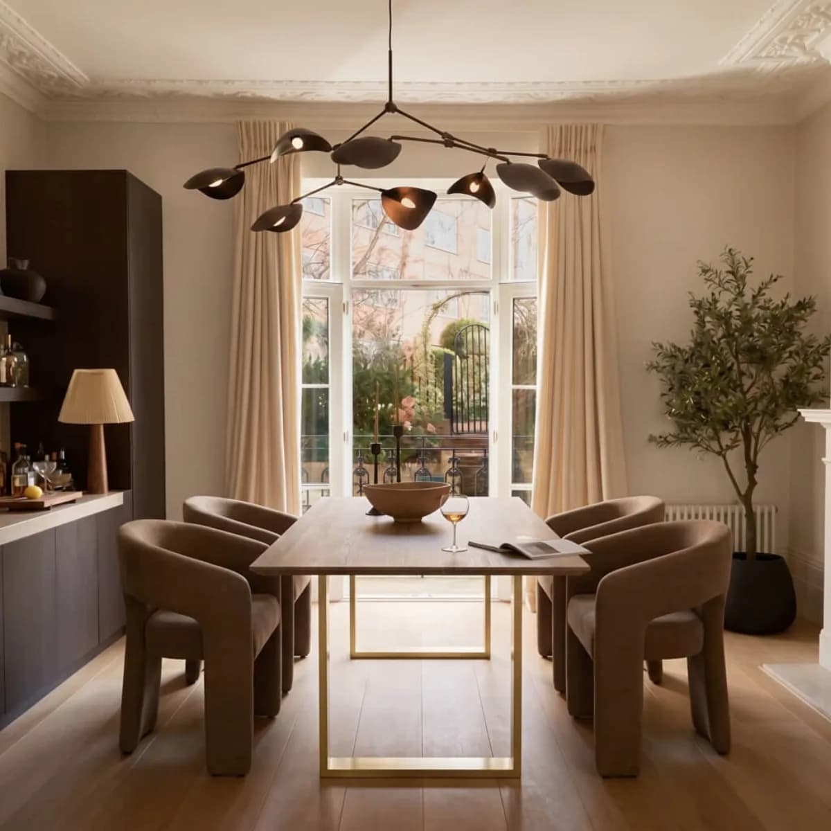 Antibes Russet / Gold Dining Table