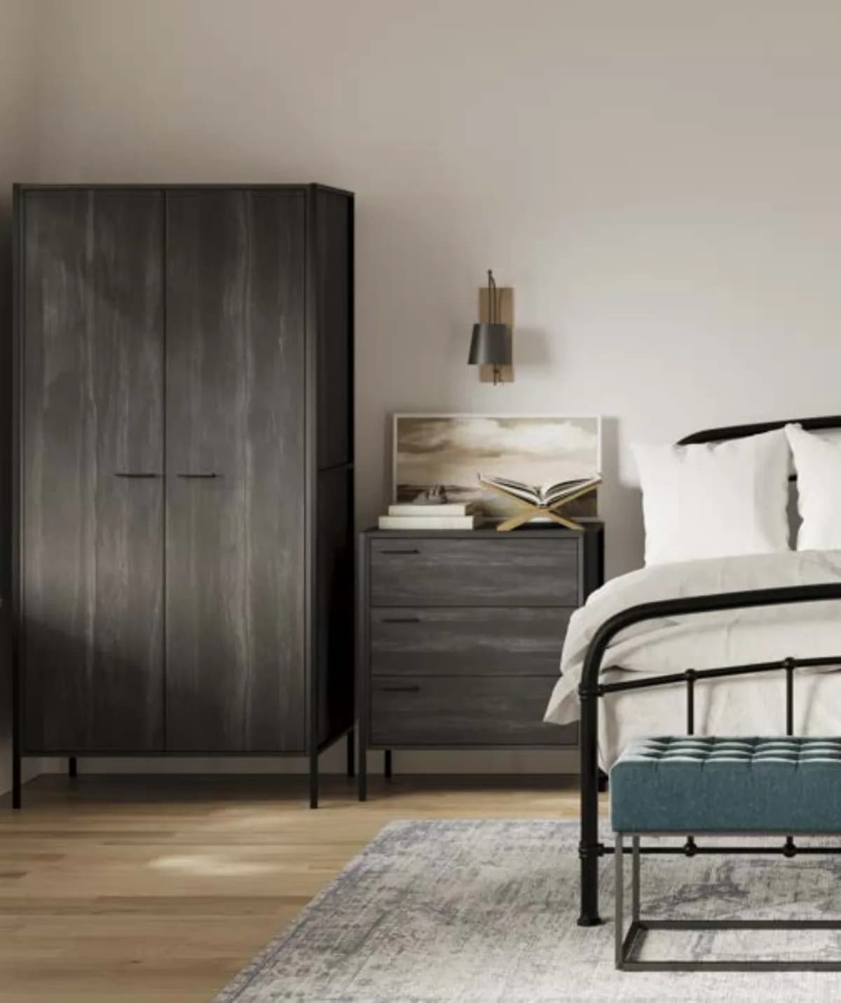Austen White 1 Door Wardrobe