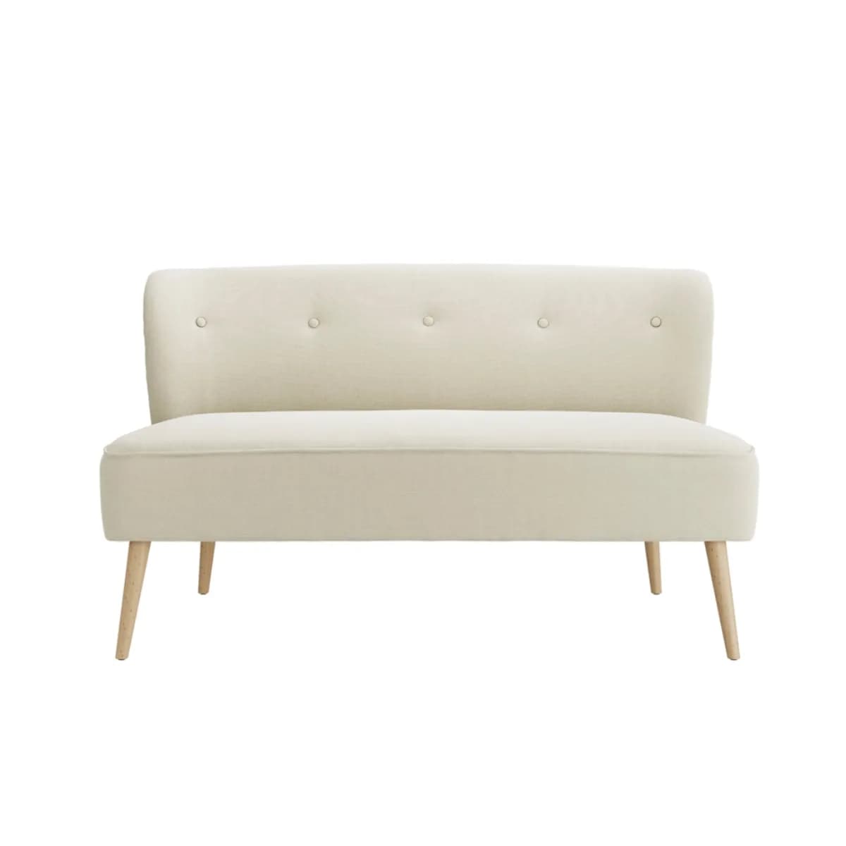 Beau 2 Seater Sofa Sand / Blonde Wood