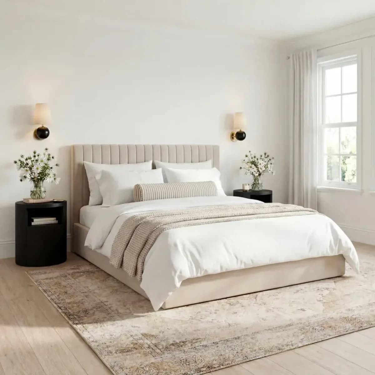 Berlin Beige Ottoman Double Bed
