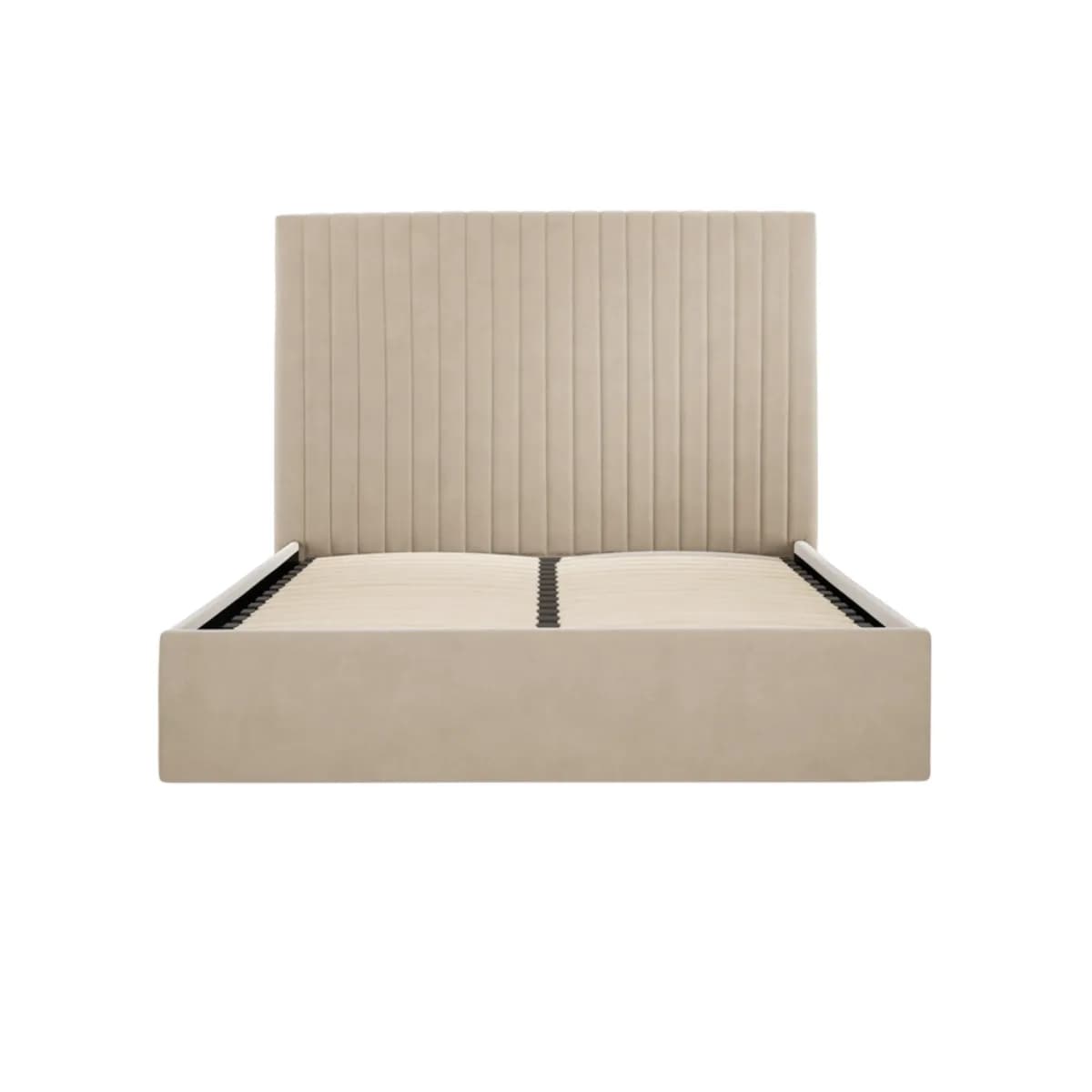 Berlin Beige Tall Ottoman Double Bed