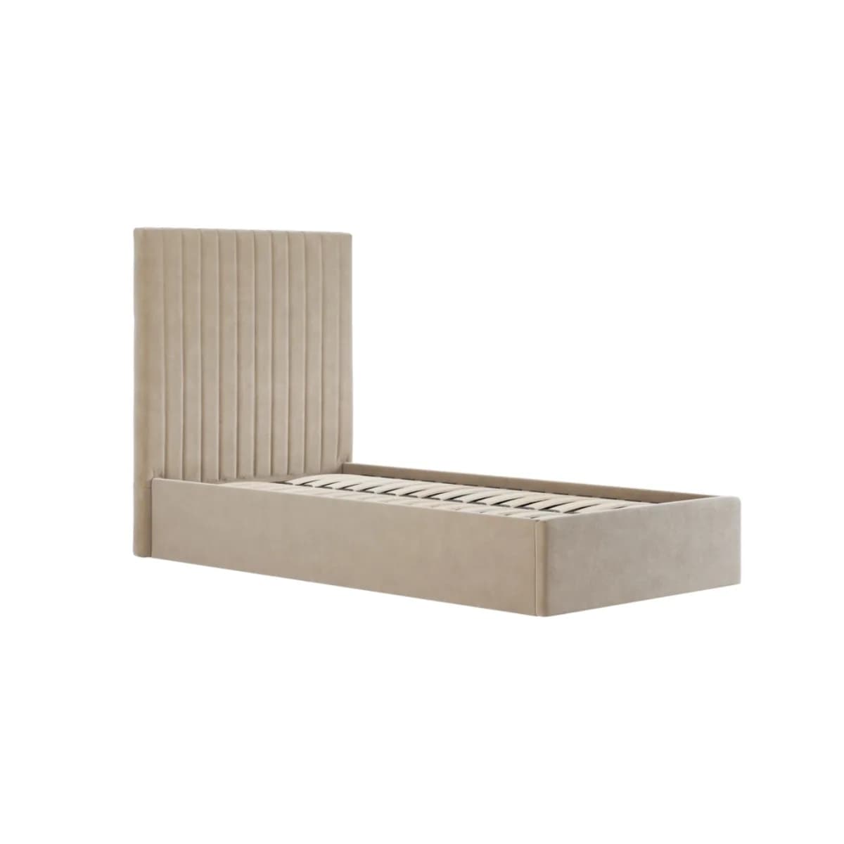 Berlin Beige Tall Ottoman Single Bed