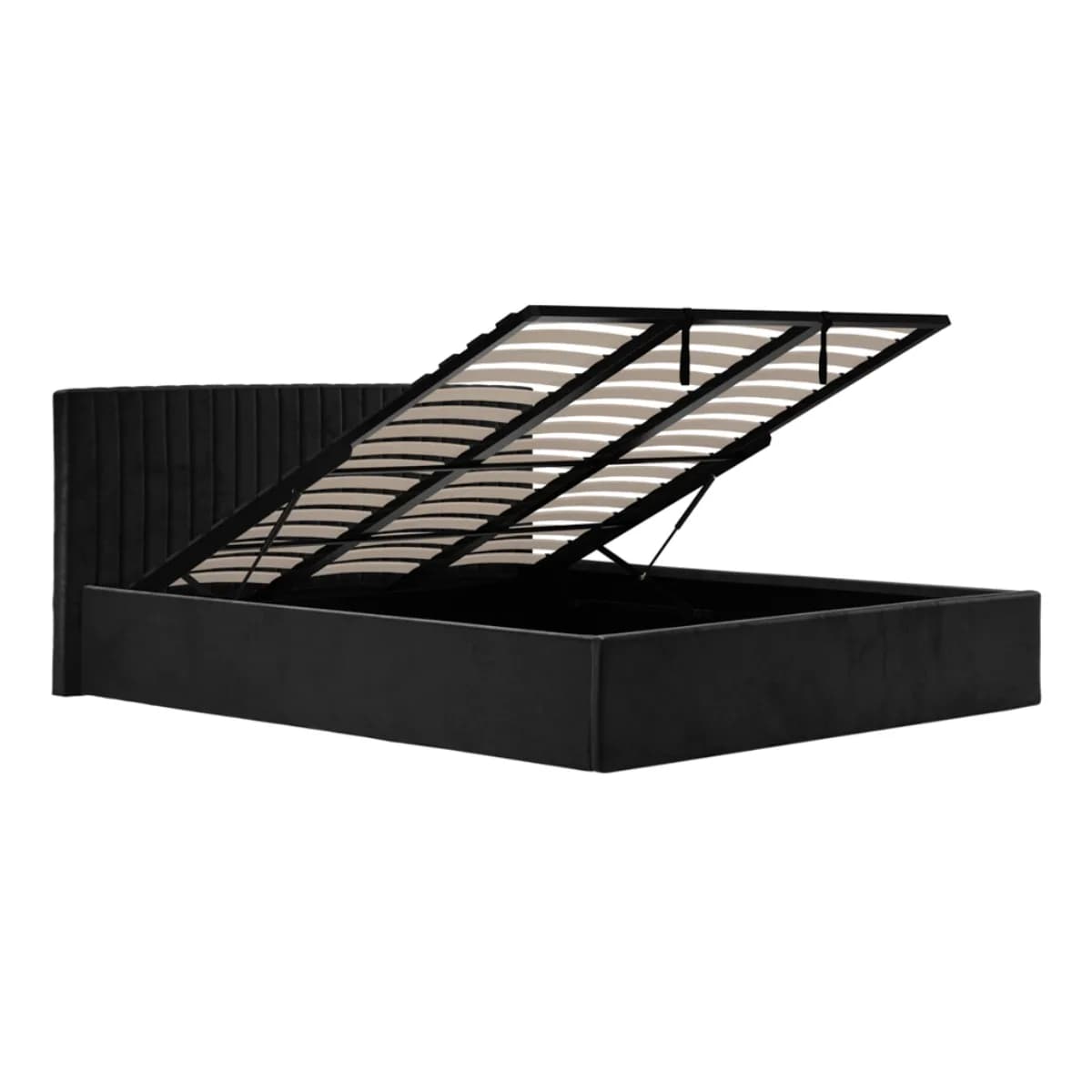 Berlin Black Ottoman Super King Size Bed
