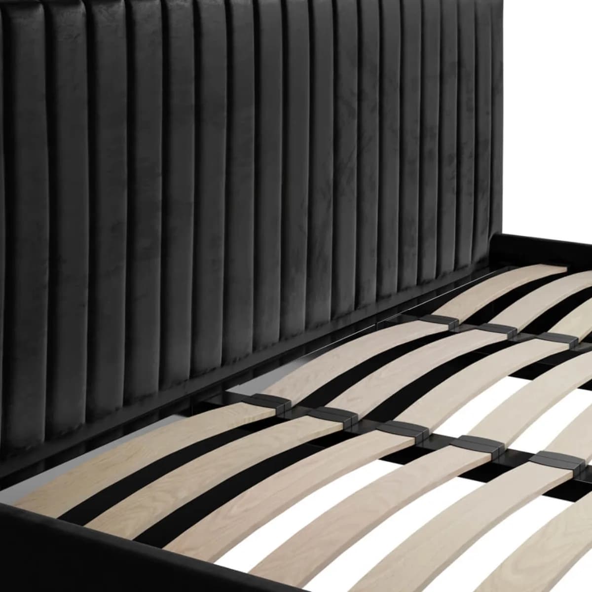 Berlin Black Ottoman Super King Size Bed