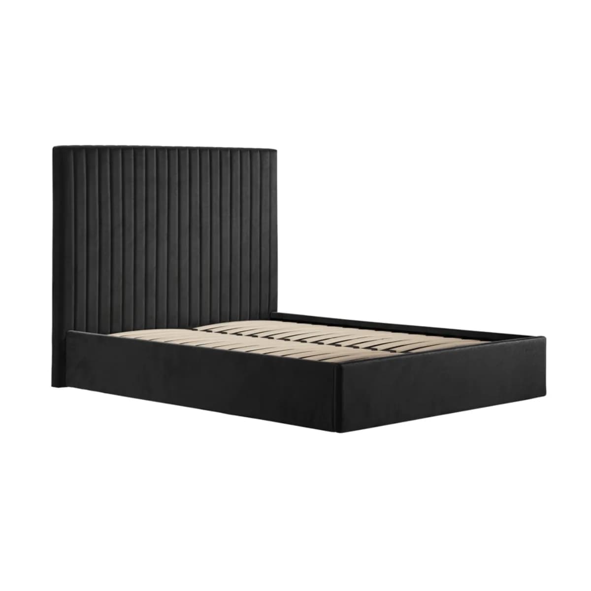 Berlin Black Tall Ottoman King Size Bed