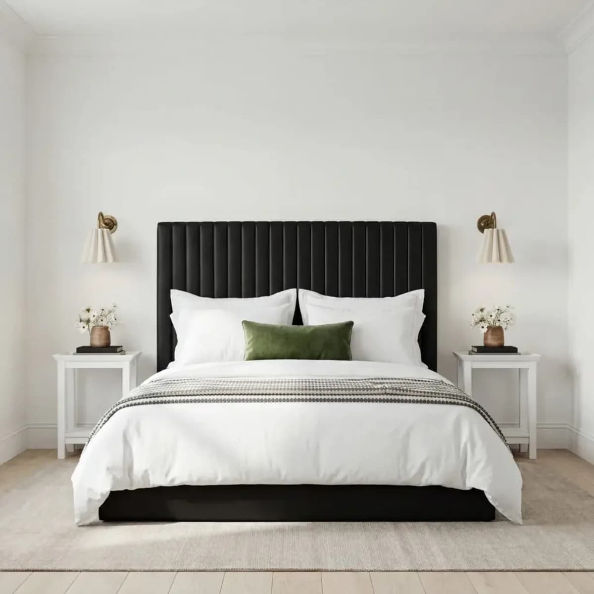 Berlin Black Tall Ottoman King Size Bed