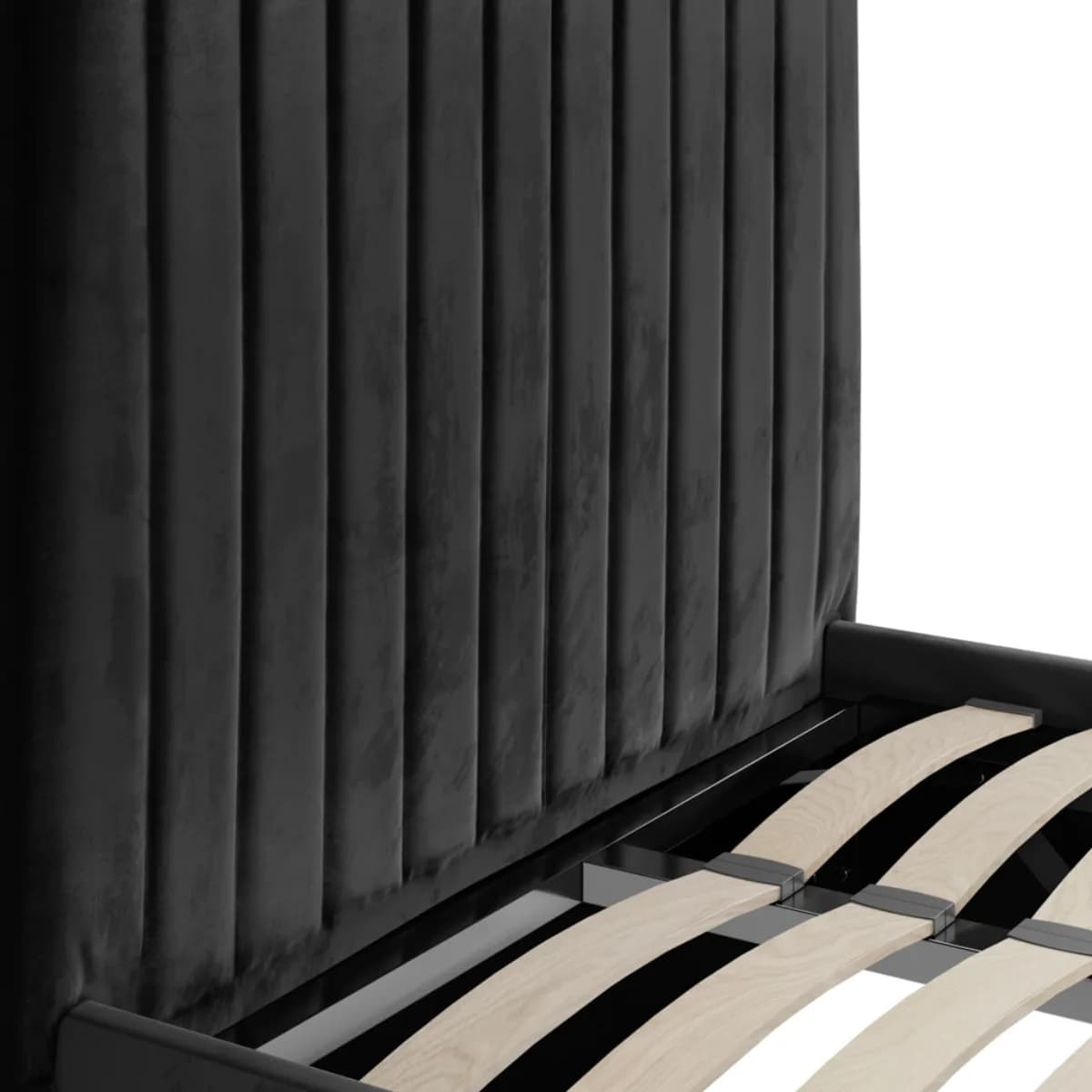 Berlin Black Tall Ottoman Single Bed