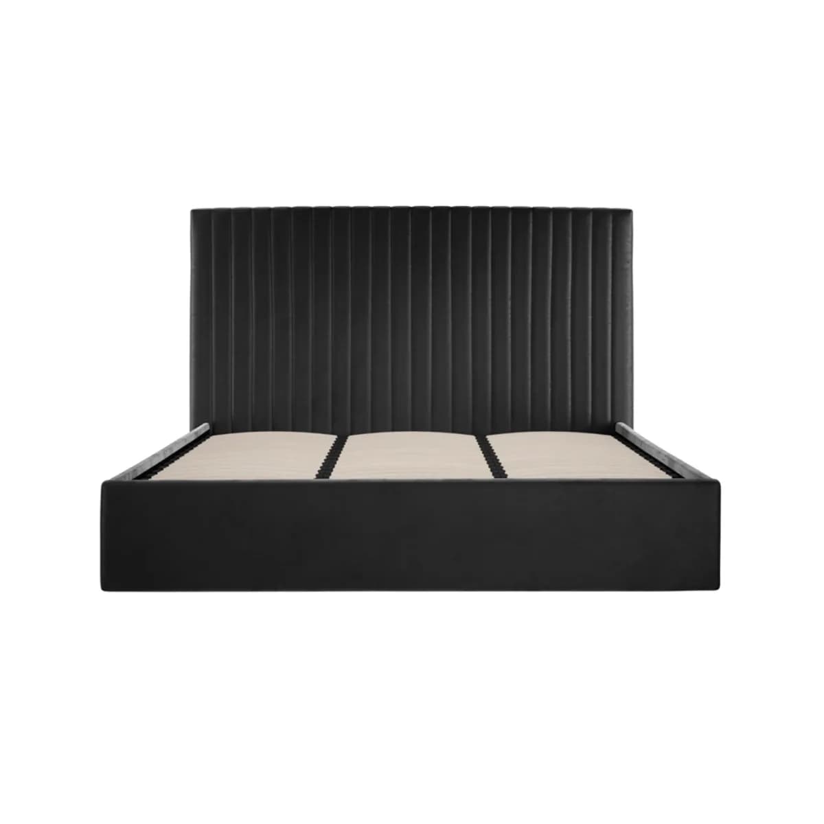 Berlin Black Tall Ottoman Super King Size Bed