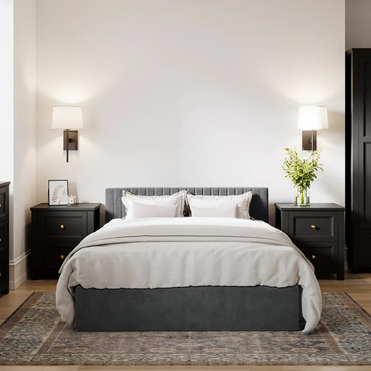 Berlin Kingsize Bed Silver