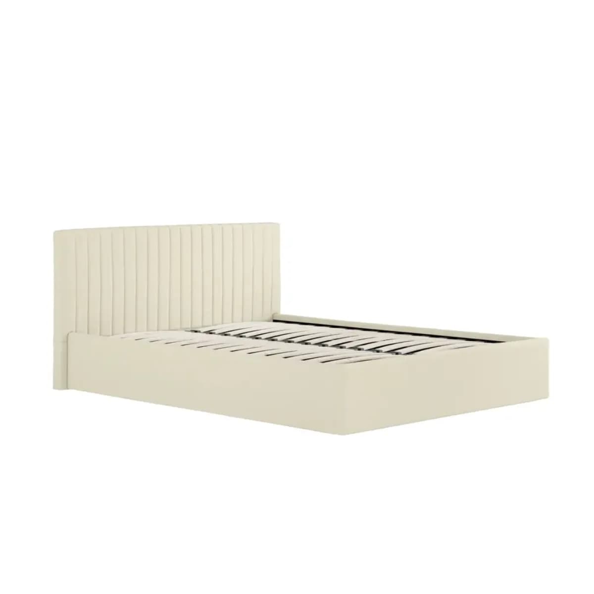 Berlin Milk Ottoman Double Bed