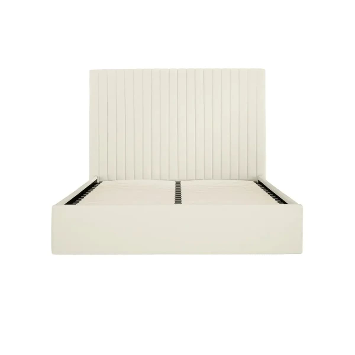 Berlin Milk Tall Ottoman Double Bed
