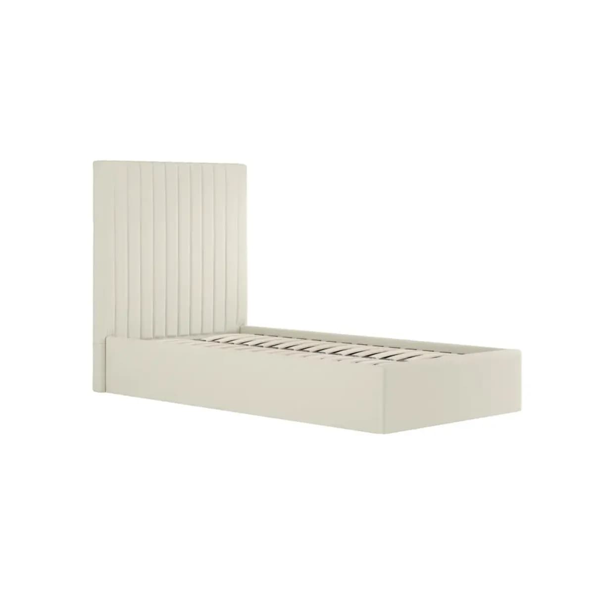 Berlin Milk Tall Ottoman Single Bed