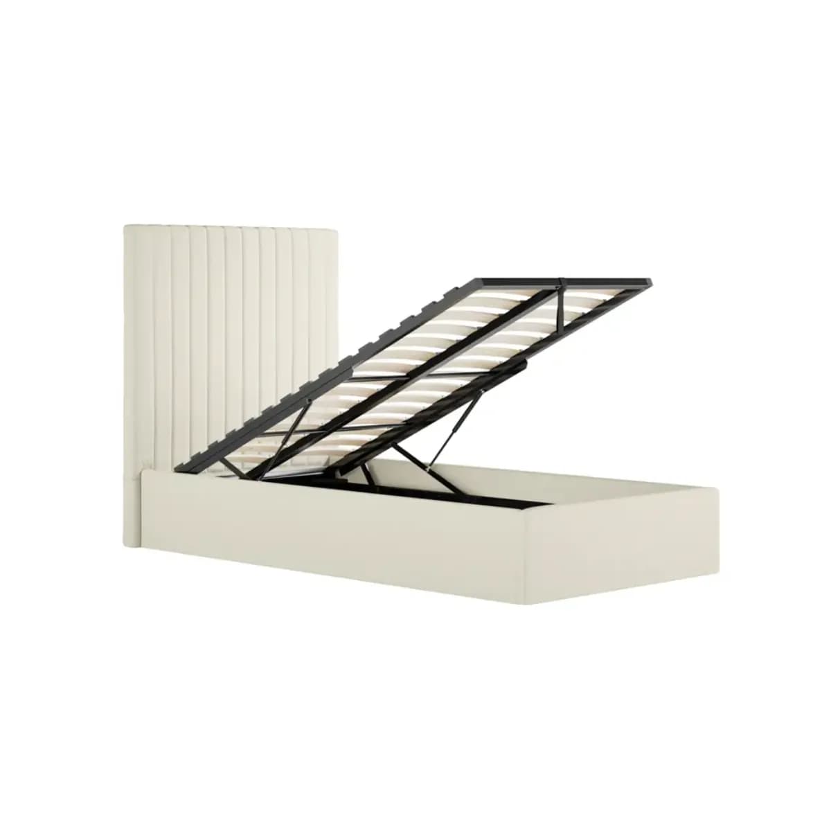 Berlin Milk Tall Ottoman Single Bed