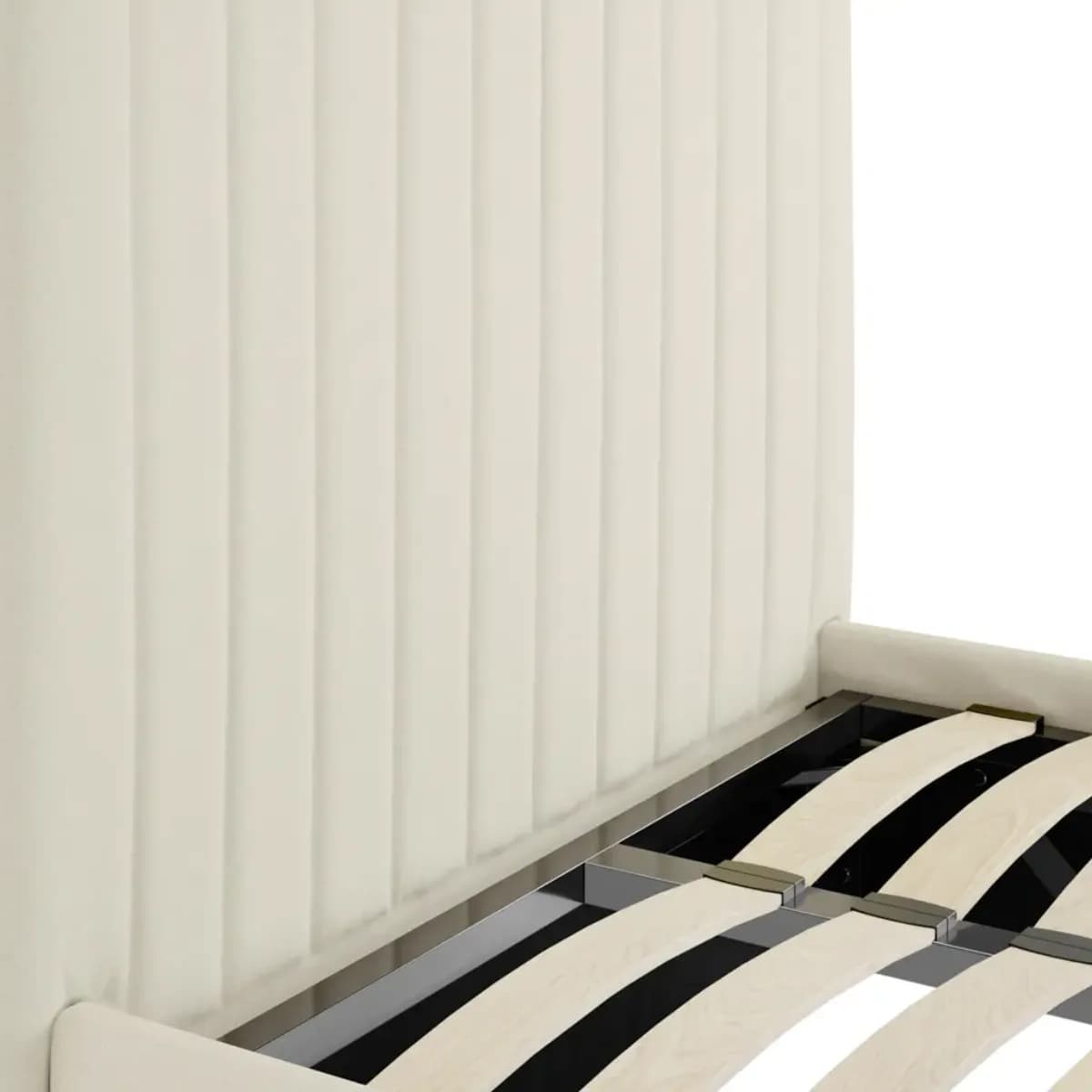 Berlin Milk Tall Ottoman Single Bed