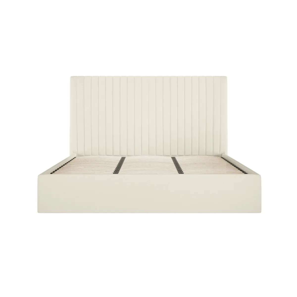 Berlin Milk Tall Ottoman Super King Size Bed