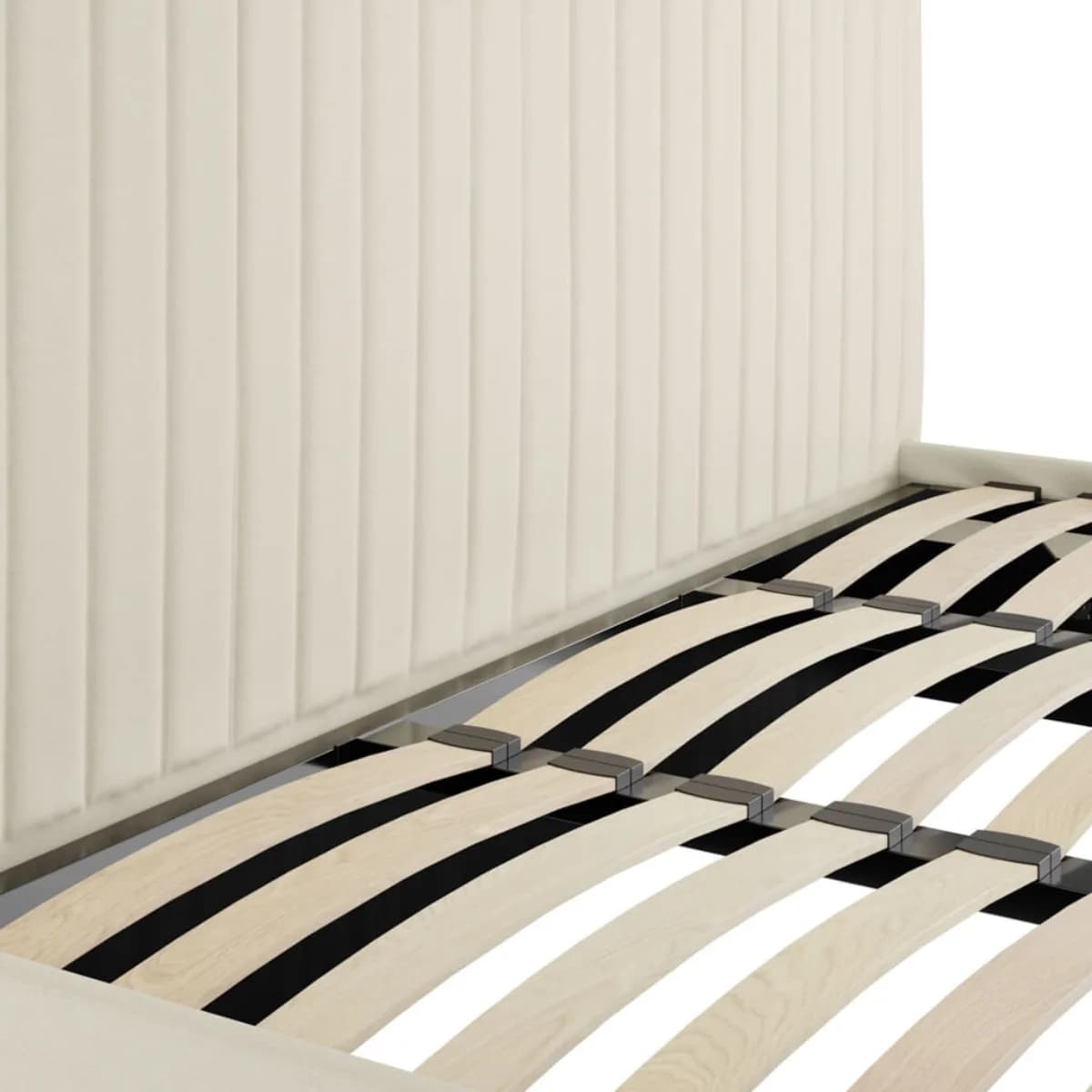 Berlin Milk Tall Ottoman Super King Size Bed