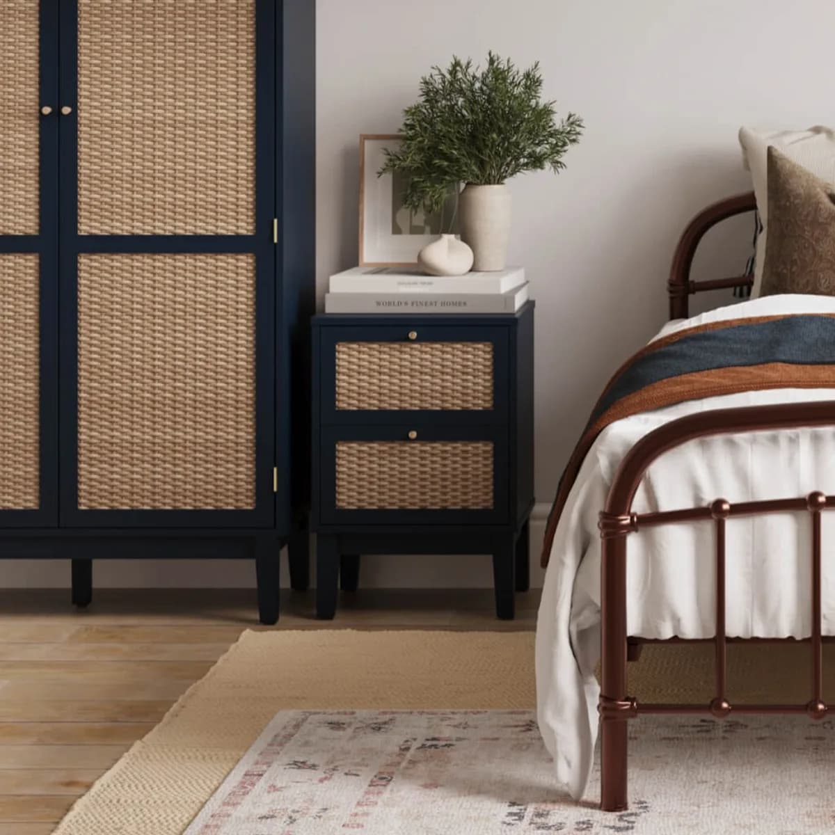 Bordeaux Blue Bedside
