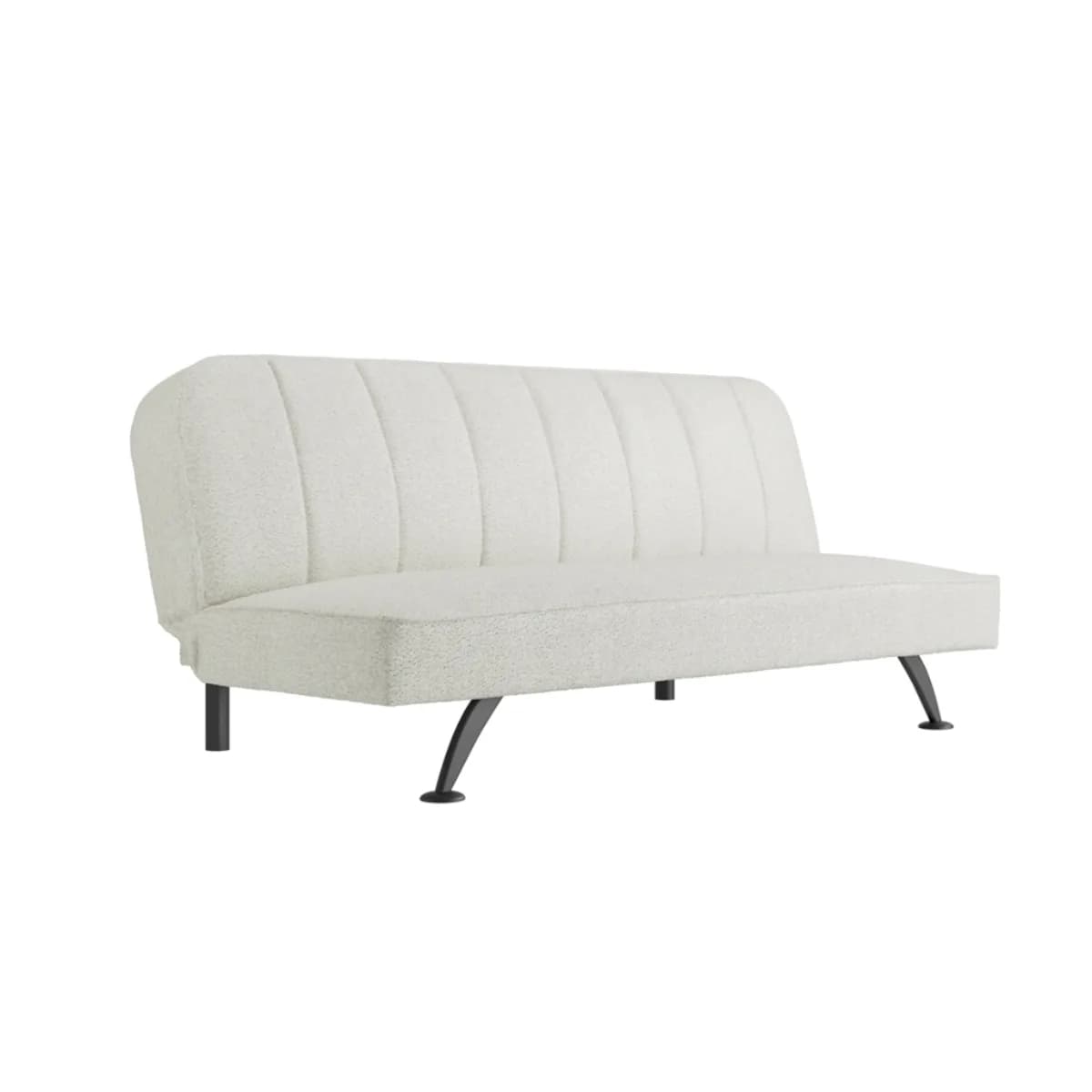 Burlington Sofa Bed Ivory Boucle / Matte Black