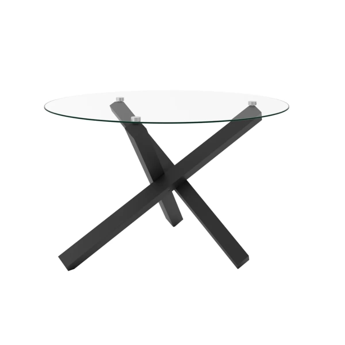 Capri Clear / Black Dining Table