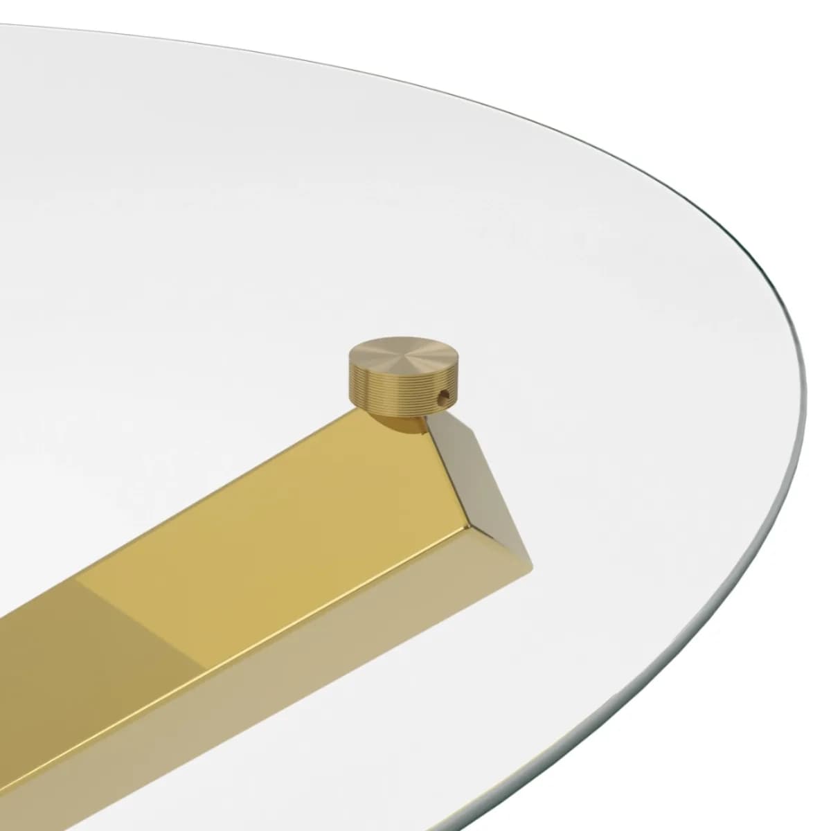 Capri Dining Table Glass Top With Gold Metal Legs