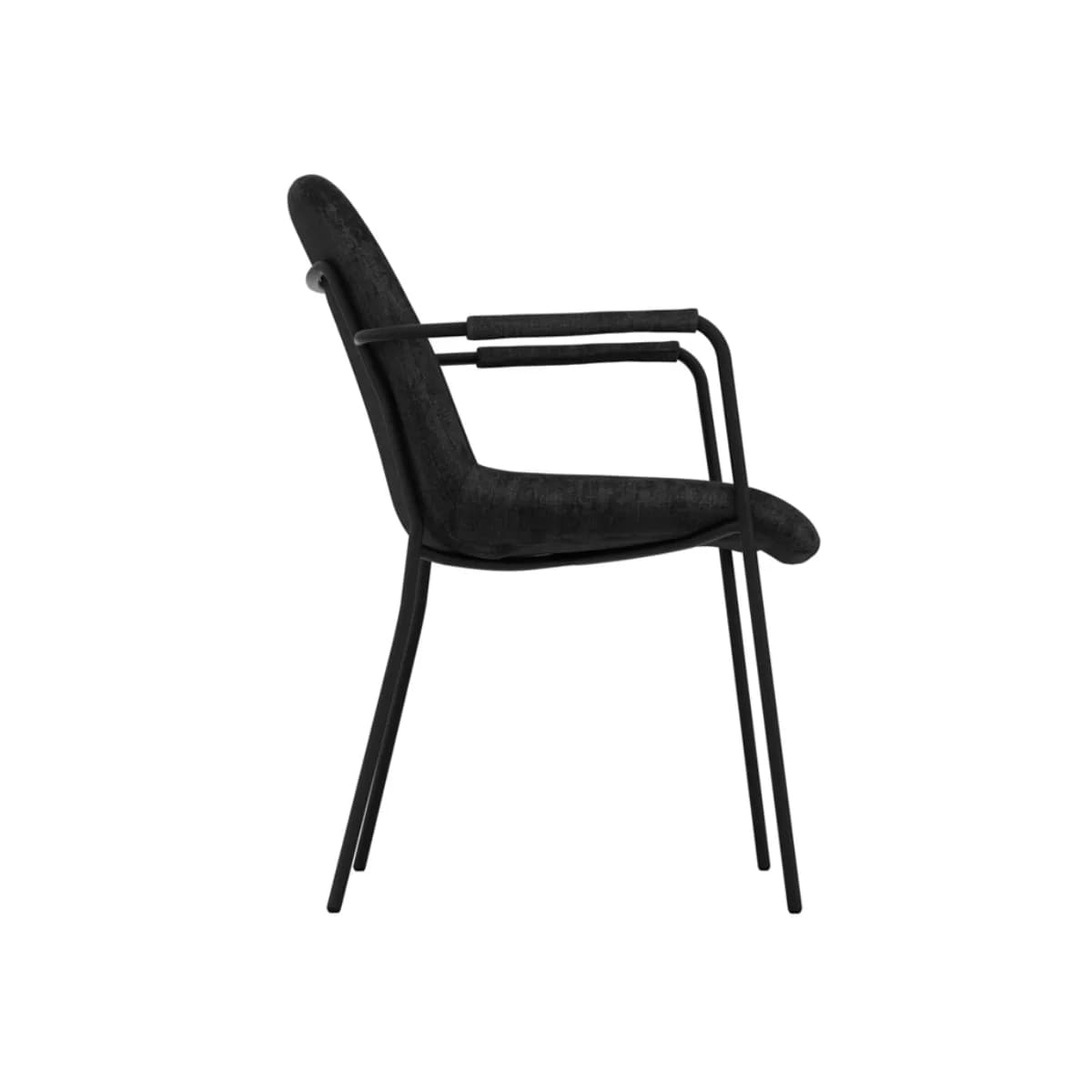 Carlo Black / Black / Arms Dining Chair