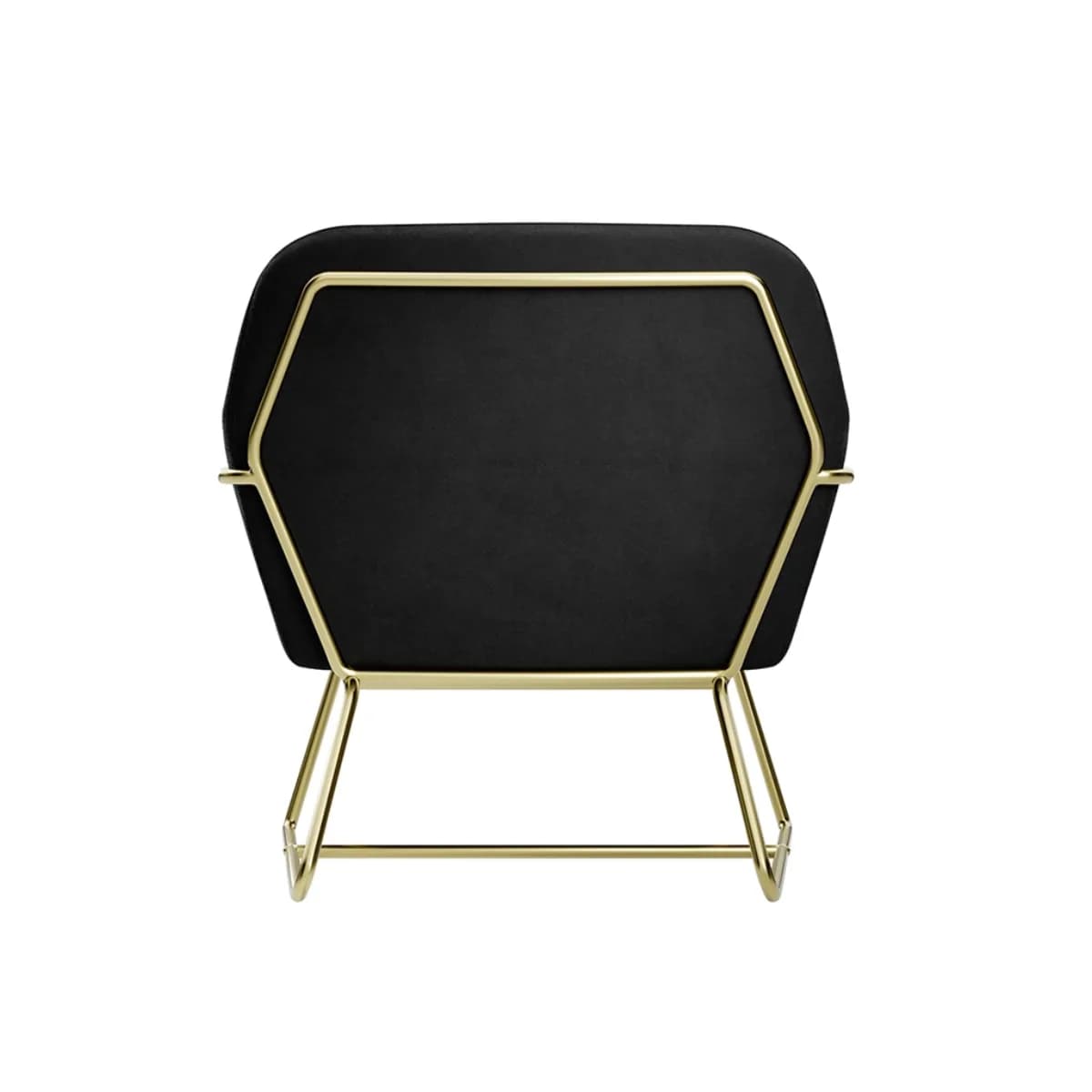 Charles Armchair Black Velvet / Brushed Gold