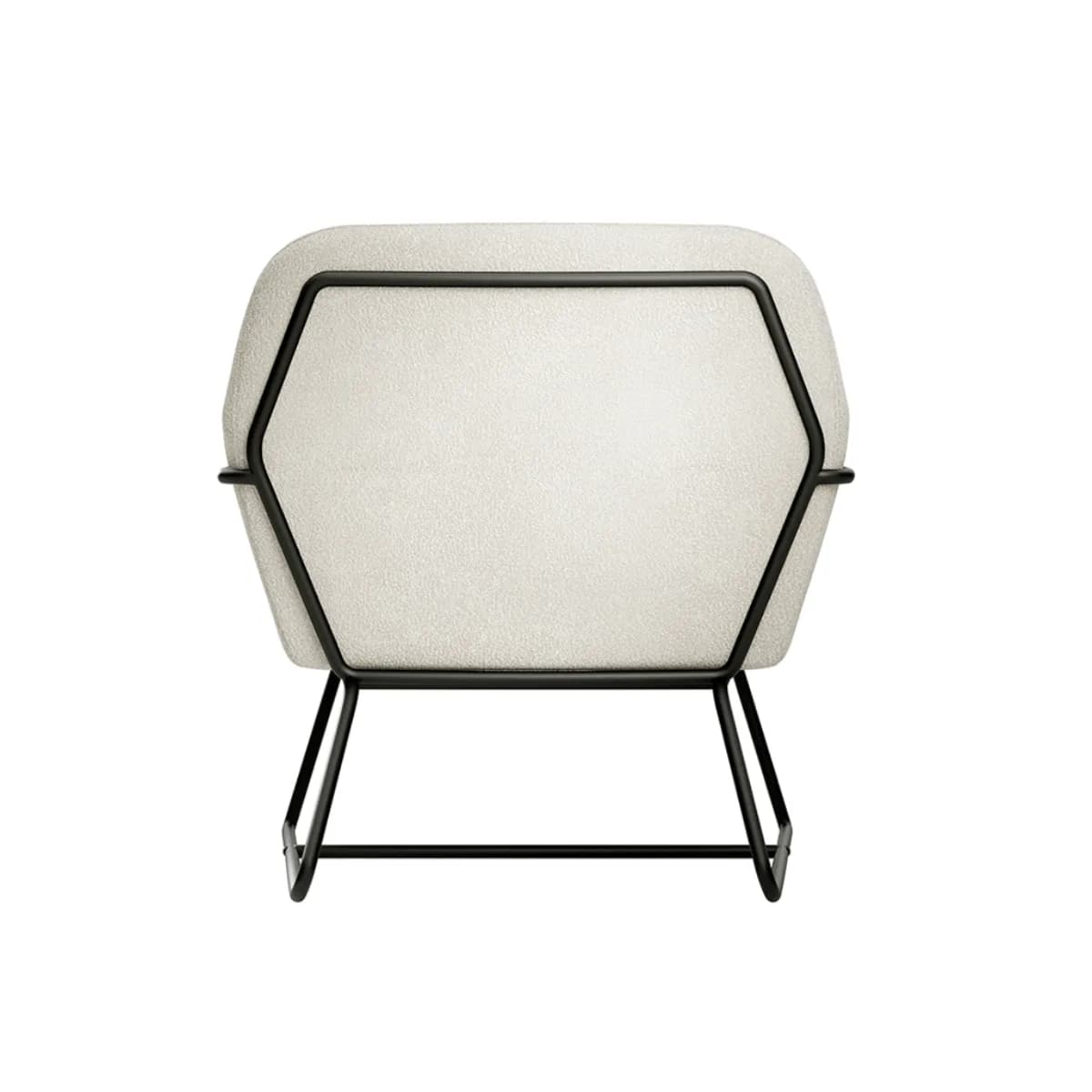 Charles Armchair Ivory Boucle / Matte Black