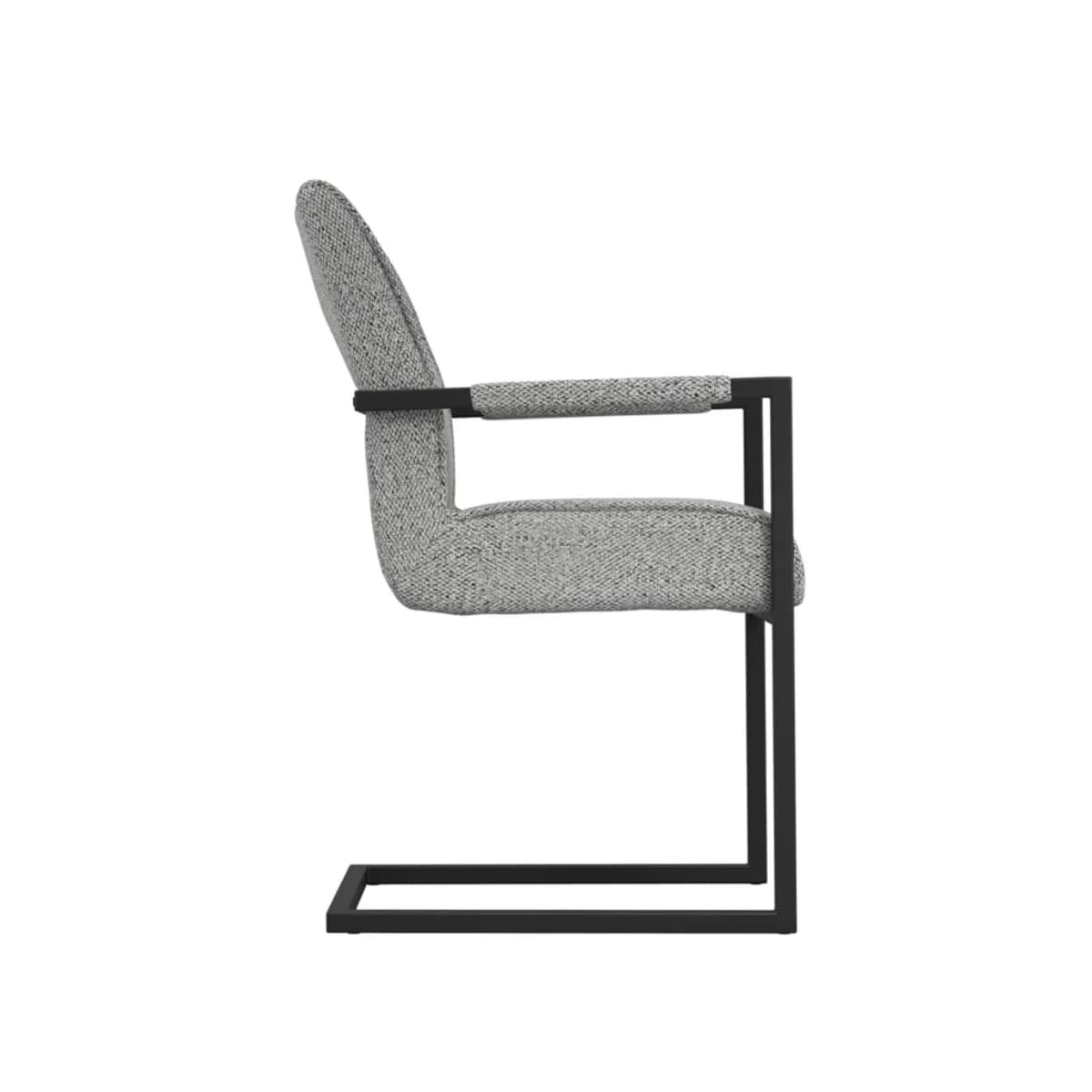 Cleaver Smoked Pearl / Black / Arms Dining Chair