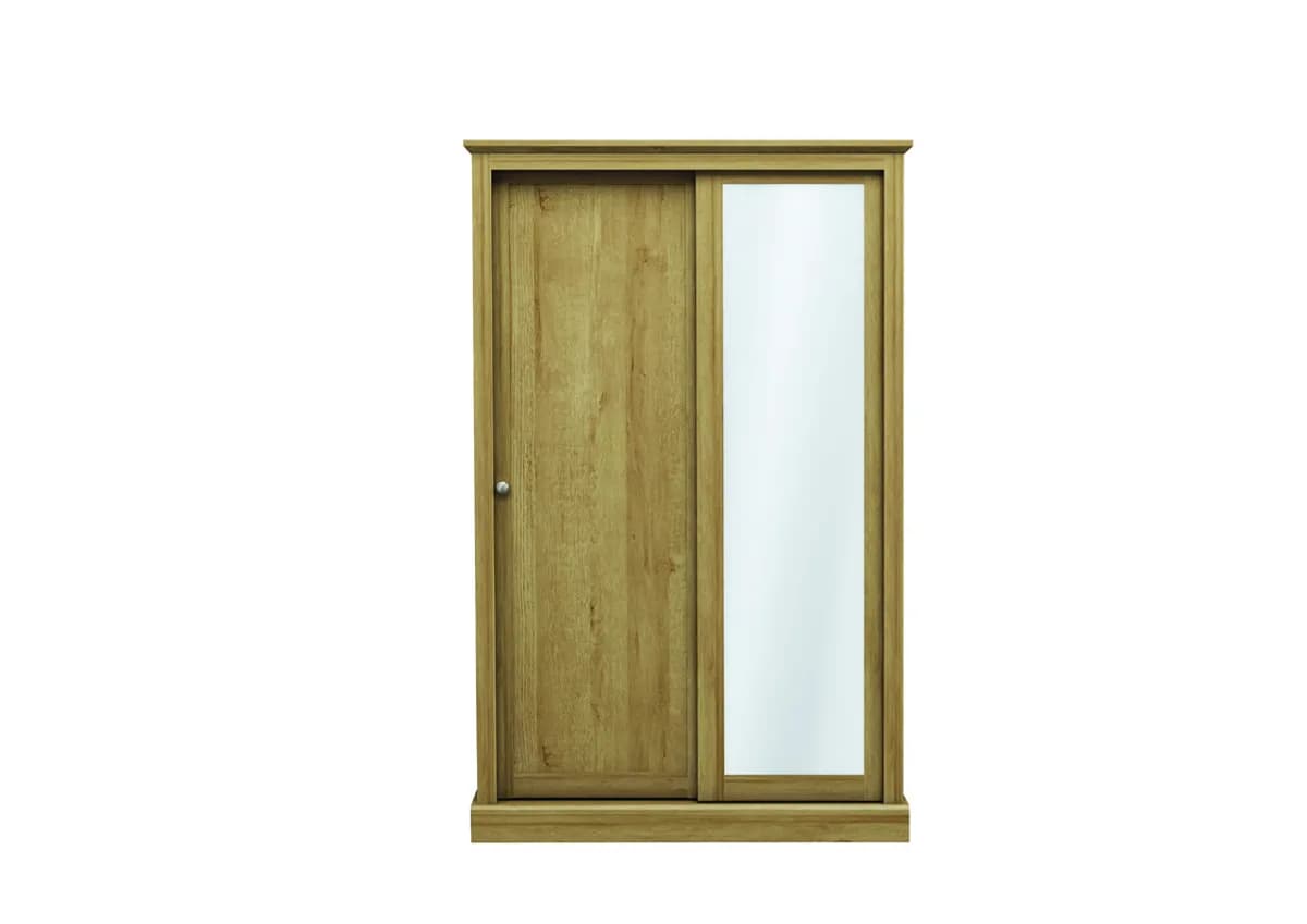 Devon Oak 3 Door 2 Drawer Wardrobe