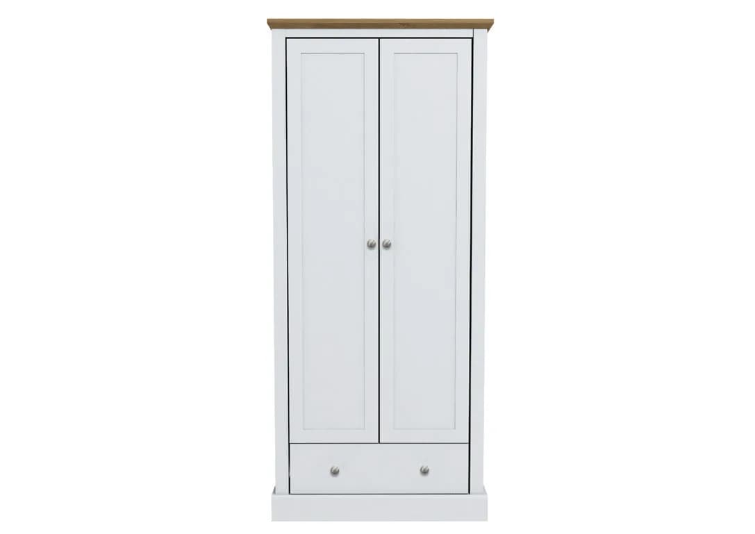 Devon White 2 Door Wardrobe