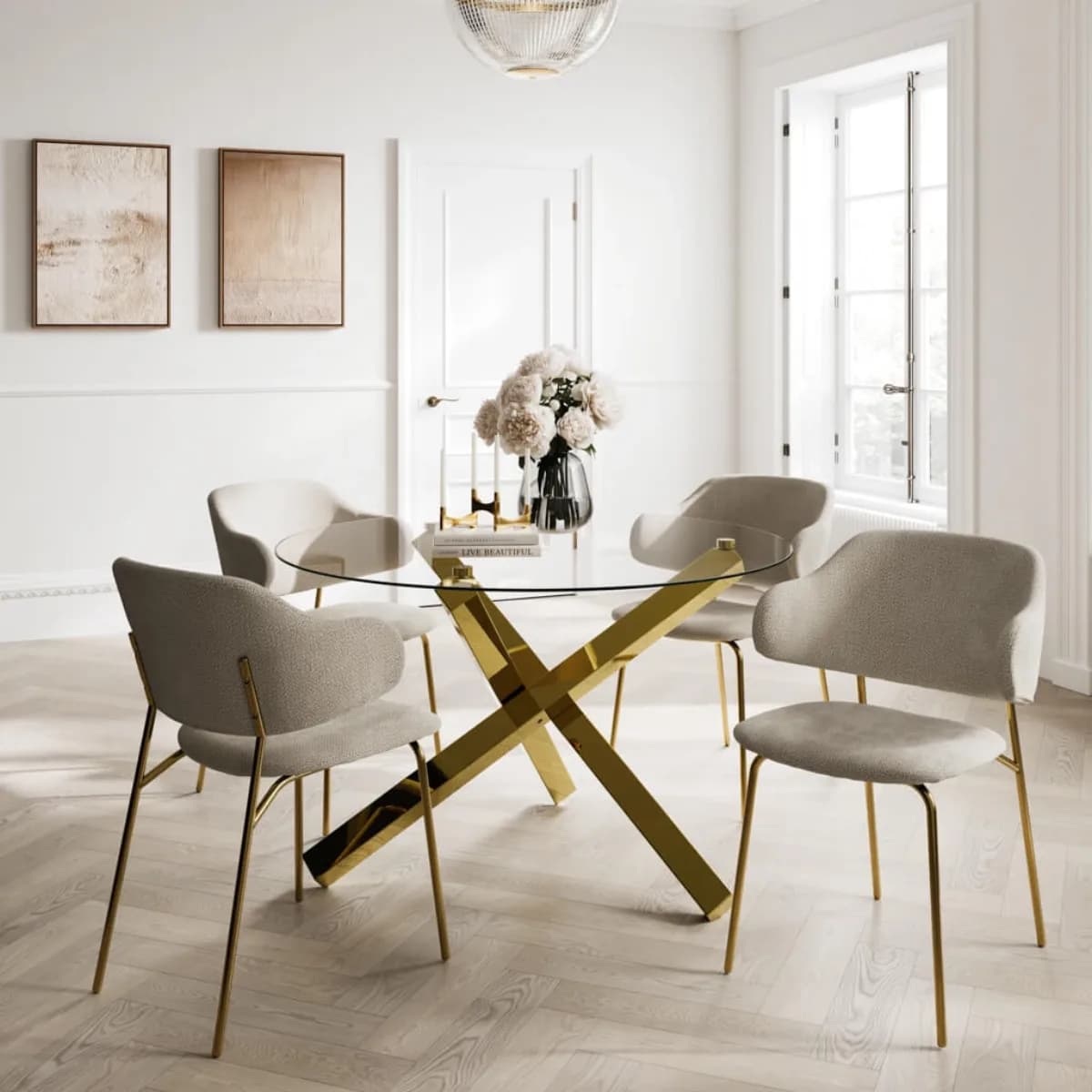 Dorchester Wheat / Gold Dining Chair