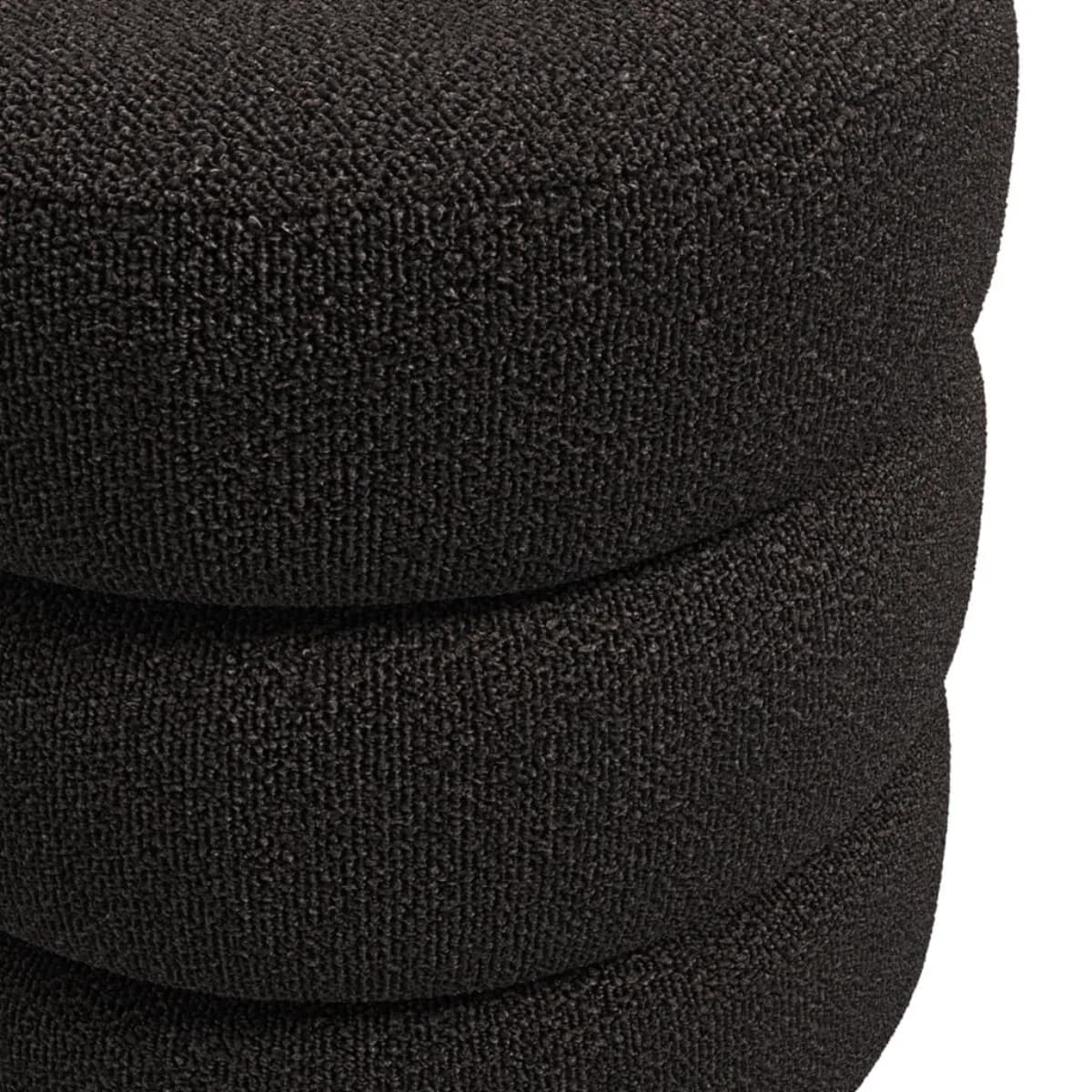Emi Black / Black Pouffe