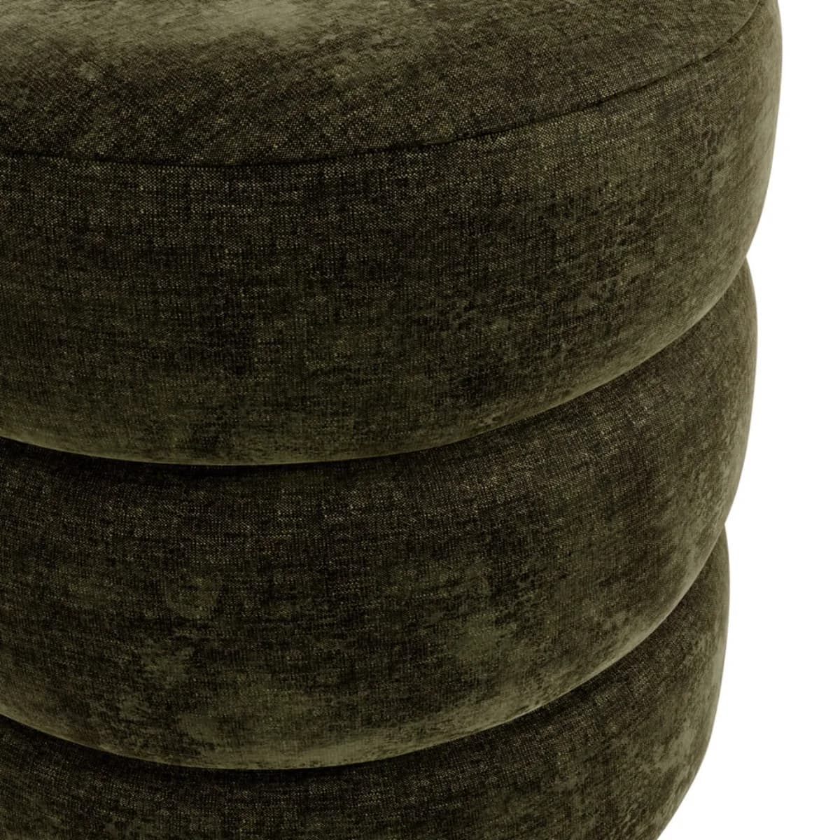 Emi Olive / Black Pouffe