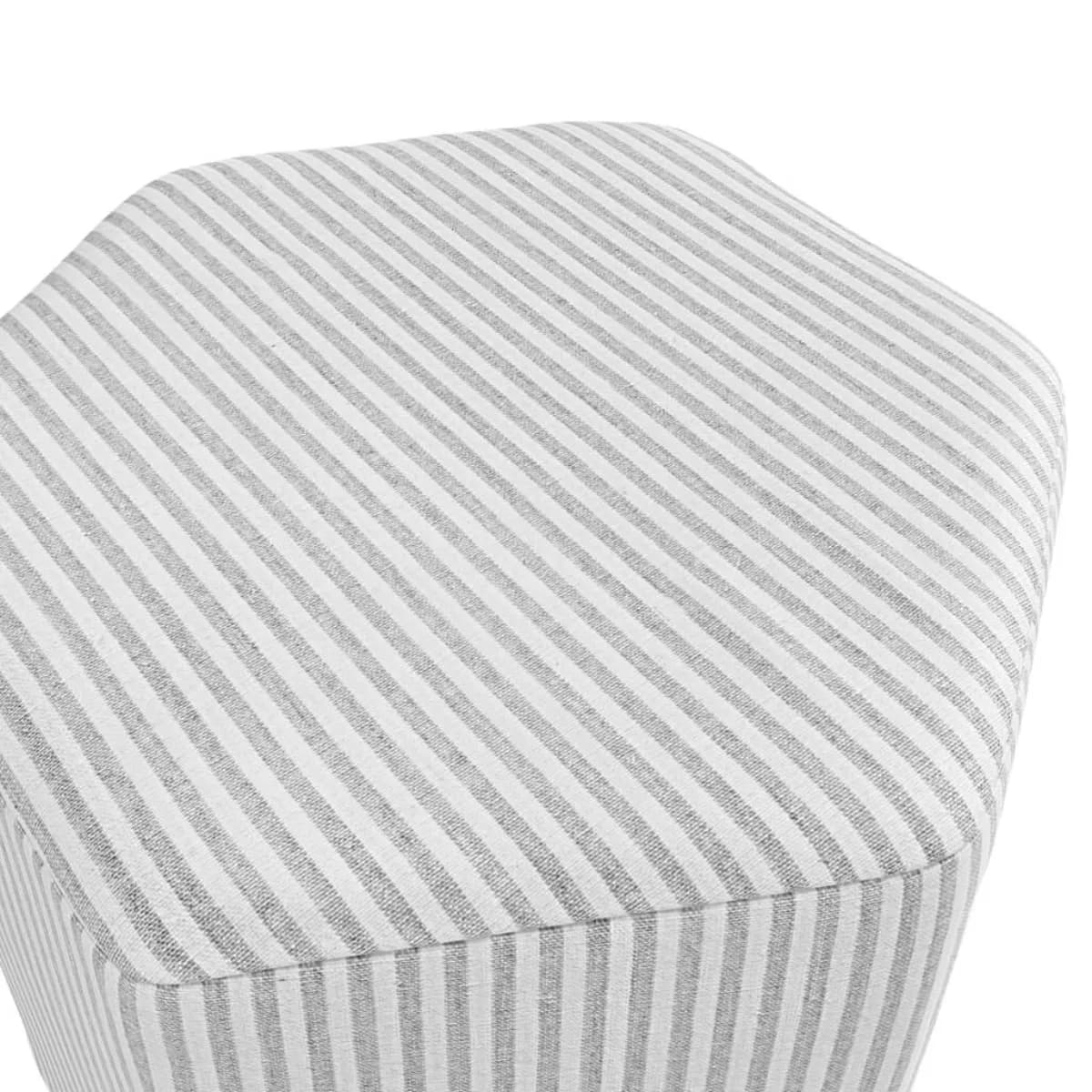 Harbour Grey Thin Stripe Stool