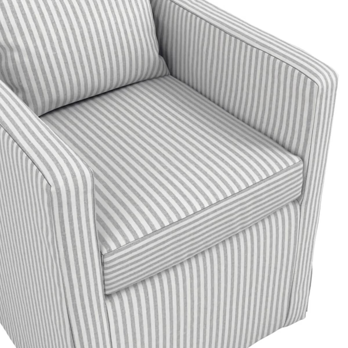 Hettie Grey Thin Stripe Dining Chair