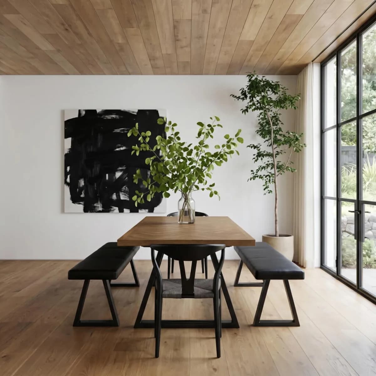 Hyde Whiskey / Black Dining Table
