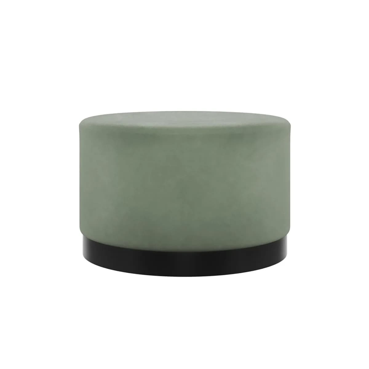 Lara Pouffe Sage Velvet / Matte Black Large