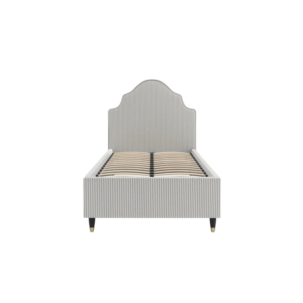 Monterey Grey Thin Stripe Single Bed