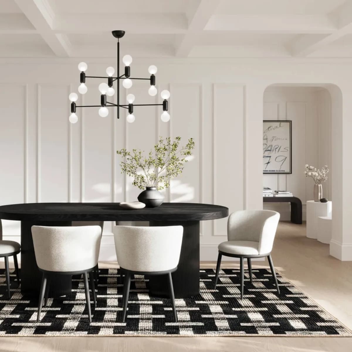 Nova Ivory / Black Dining Chair