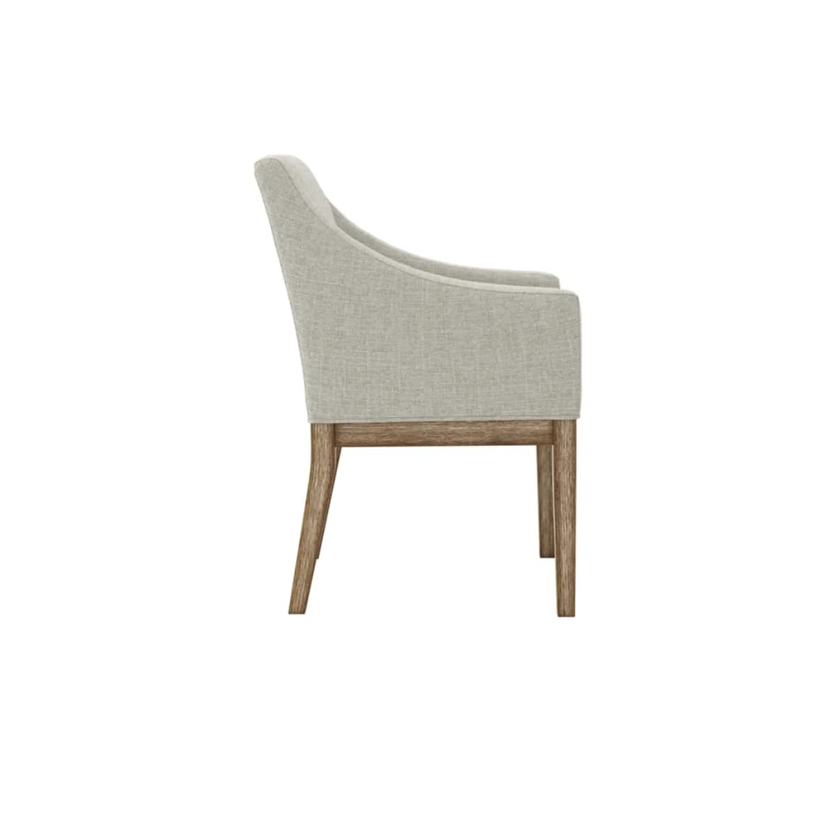 Piper Bisque / Brushed Wood Dining Chair