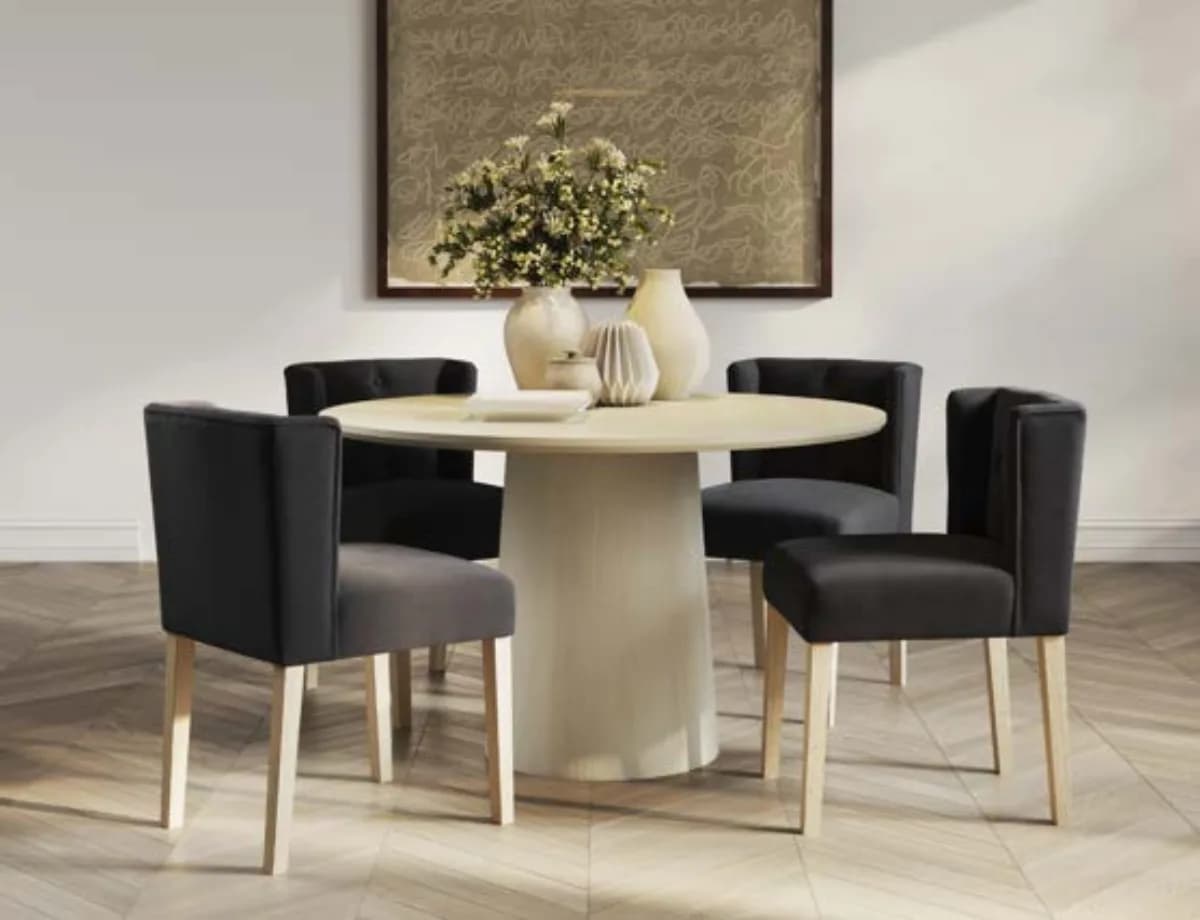 Shay Anthracite Winged Dining Chair Without Arms