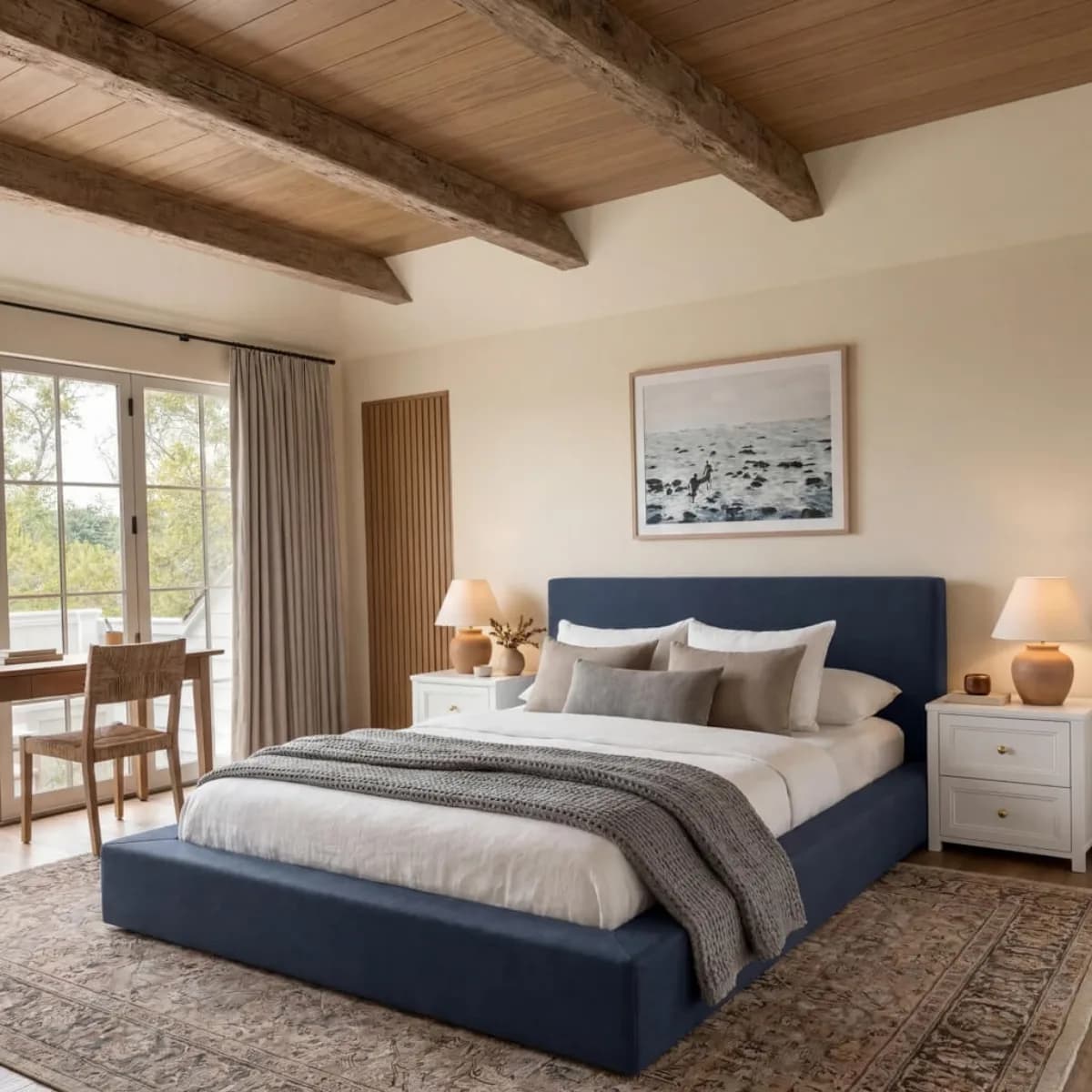 Soho Ink Blue King Size Bed