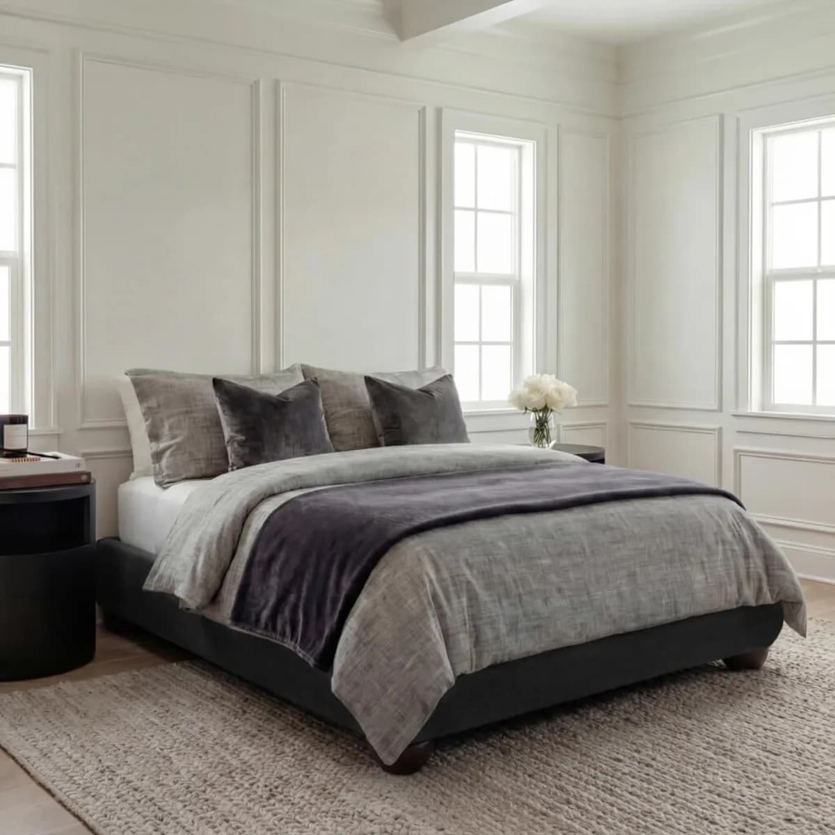 Soller Deep Charcoal King Size Bed
