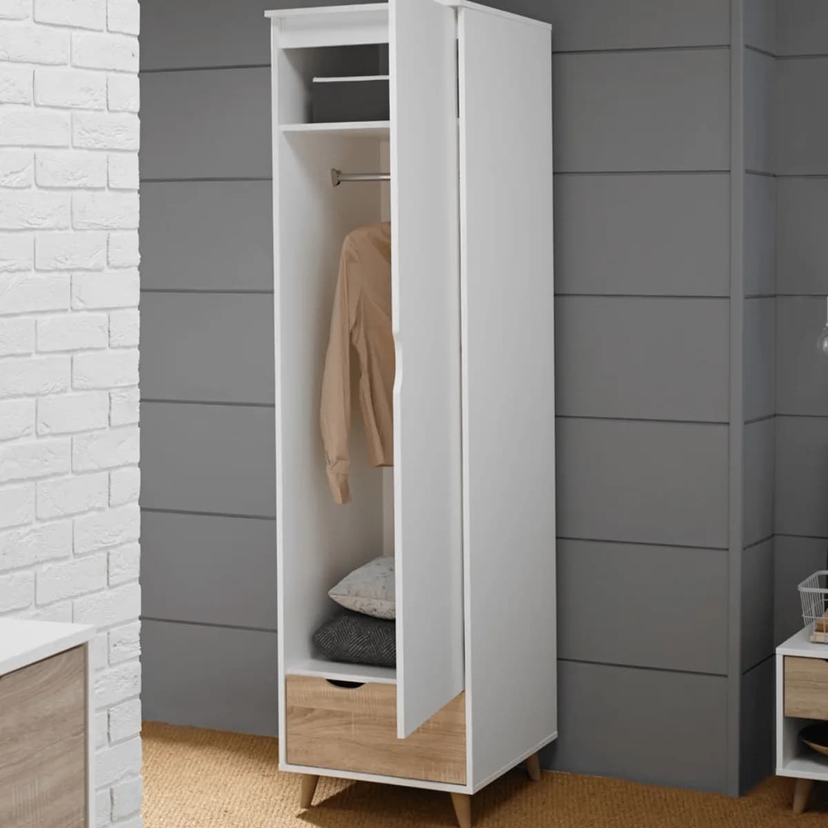 Stockholm 1 Door Wardrobe