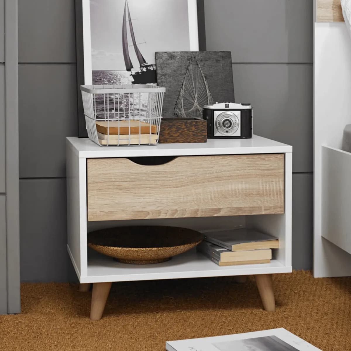 Stockholm 1 Dr Bedside Cabinet