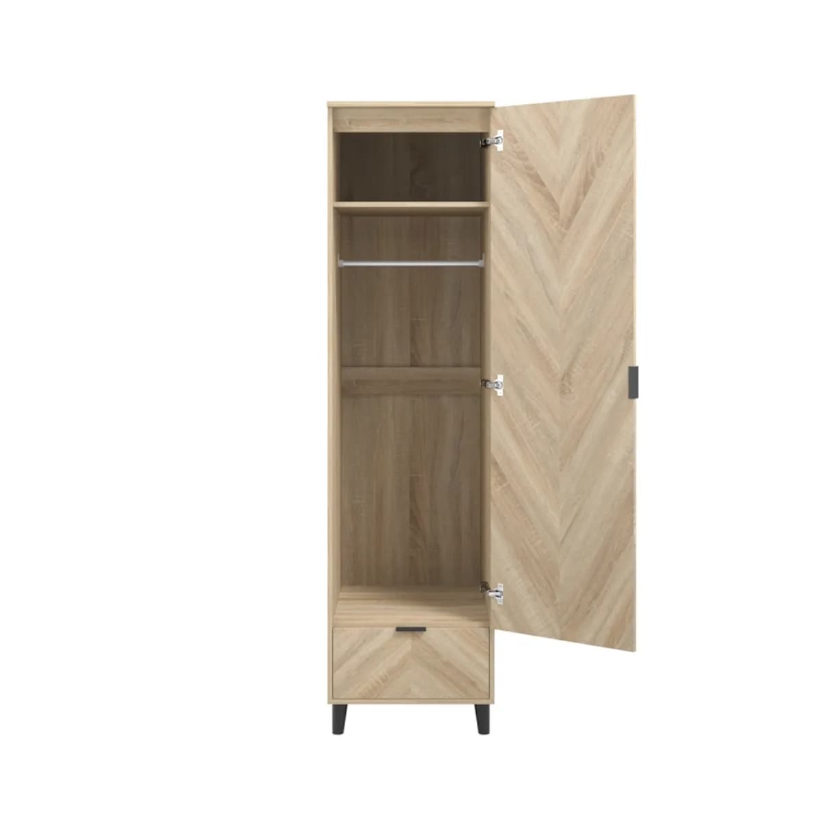 Stockholm Chevron 1 Door Wardrobe