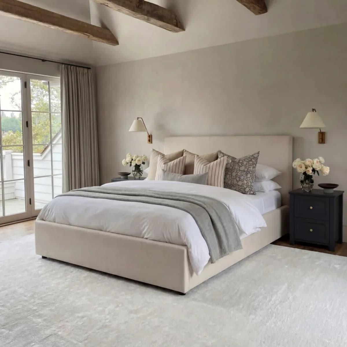Wilder Antique White King Size Bed