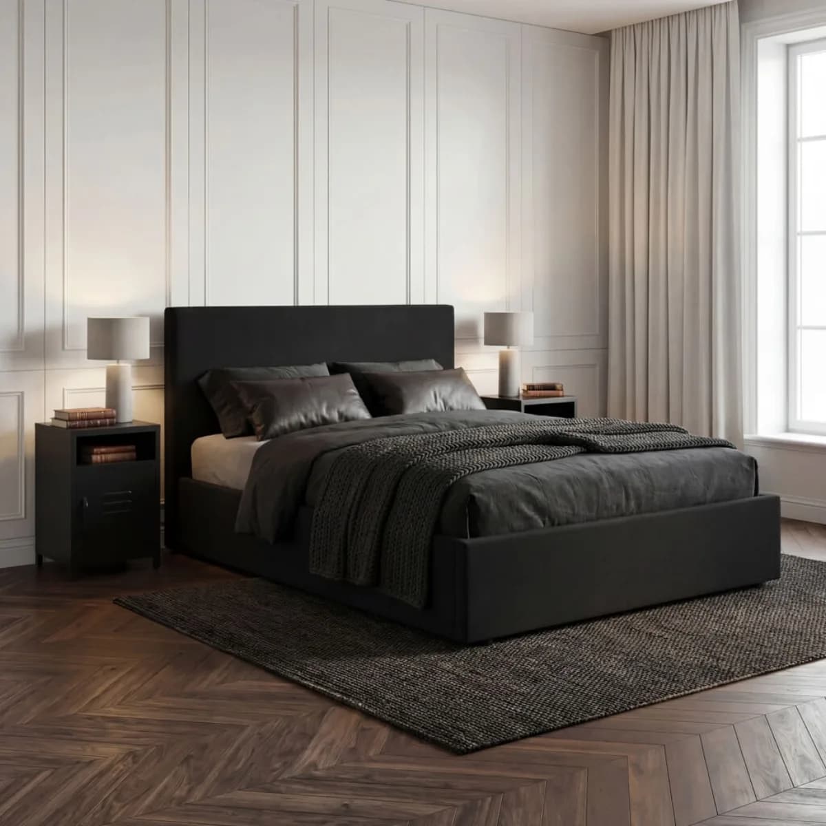 Wilder Onyx King Size Bed